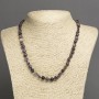 Charoite Beads Necklace, faceted, 7x8mm diameter, 45cm+ length