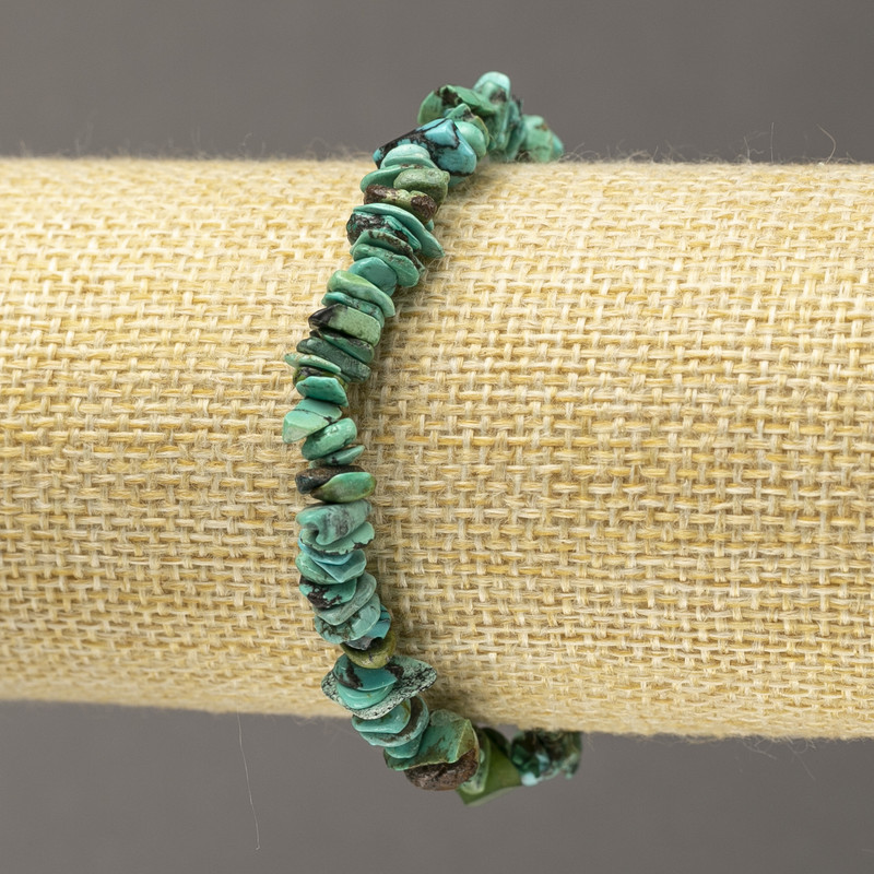 Elastic Chrysocolla Bracelet Bead 6mm Chip natural stone