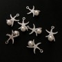 Pendant "Sea Star" silver-tone metal, diameter 16 mm, L 2 mm, hole diameter 5 mm, pack 7 pcs