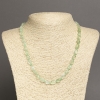 Necklace made of natural prehnite, briolette cut, diameter 8×6 mm, length 45 cm
