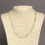 Necklace made of natural prehnite, briolette cut, diameter 8×6 mm, length 45 cm