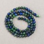 Azurite Beads on Thread, Smooth Round, 4.5 mm diameter, 39 cm length