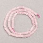 Beads on a Thread Natural Stone Pink Quartz Rondelle, 4×2.5 mm +-, length 38 cm +