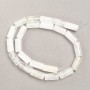Natural Stone Beads on Thread Mountain Crystal Cylindrical 8x17 mm, length 39 cm