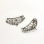 Set / 5 pcs Pendant Base 32x15mm + - Silver Metal