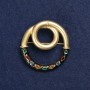 Brooch Accent with Golden Metal and Enamel 45mm +