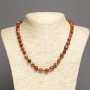 Carnelian Bead Necklace, faceted, 8x10mm, length 48-50cm