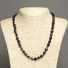 Necklace Aventurine Blue Sand Night Cairo Bead 10x8mm, ± diameter, length 45cm