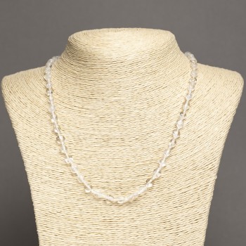 Natural Stone Beads Mountain Crystal Faceted, diameter 6x8mm±, length 45cm±