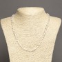 Natural Stone Beads Mountain Crystal Faceted, diameter 6x8mm±, length 45cm±