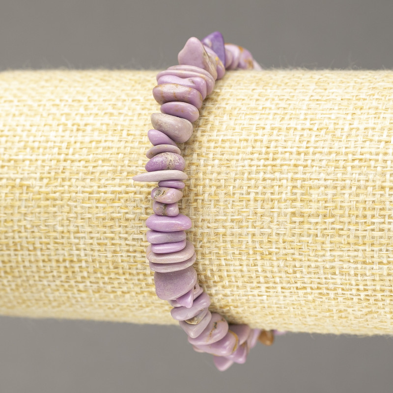 Elastic Bracelet with Phosphosiderite (single) pebble 8x3mm+