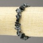 Elastic bracelet with snow obsidian Apache Tears, small beads, diameter 6-8mm+