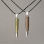 Pairs' Pendant Beads on Cord 52x8mm + -, length 45-50cm