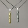 Pair Pendants 'Balls on a Cord' 50x8mm ±, length 45-50cm