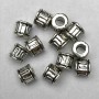Bead Inlays with Metal Color "Silver" 5x4.5 mm, 26 pcs set