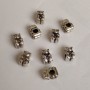 Charms Beads Mouse, diameter 14x8mm + - inner, diameter 5mm + - silver metal (packaging 9 pcs)