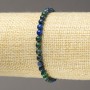 Bracelet on elastic natural Azurite smooth bead, diameter 4.5 mm+