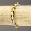 Stretch Bracelet Opal Glass Yellow Chameleon Smooth Bead, 8mm diameter+, length 18cm+
