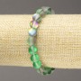 Bracelet on Elastic Opal Glass Smooth Bead Gray-Green Matte, diameter 8mm +-, length 18cm+-