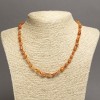 Necklace of Aventurine natural stone faceted, 6x8mm, length 45cm