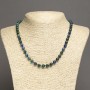 Azurite Natural Stone Necklace – Smooth Round Beads, 6 mm diameter, 45 cm length