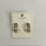 Earrings Xuping 18K Gold Plating with Rhodium and White Crystals, 16x6 mm diameter +