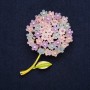 Brooch flower "Hydrangea multicolor" 60x40mm