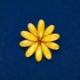 Brooch Flower yellow gray metal 48mm +