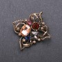 Brooch 'Order of Beauty' with multi-colored crystals 50x48mm yellow metal