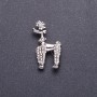 Brooch "Royal Poodle" silver-colored 4x2.5 cm