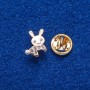 Pin with a screw back "Little Bunny" 1.4×1.2 cm, gold-tone metal