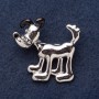 Brooch "Dog Pluto" 3.5×4 cm gray metal