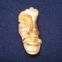 Brooch Accent Person 53x23 yellow-gold color