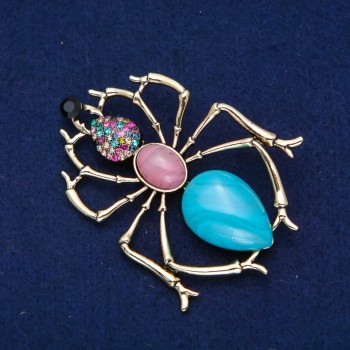 Brooch Ant Golden Metal 72x57mm +