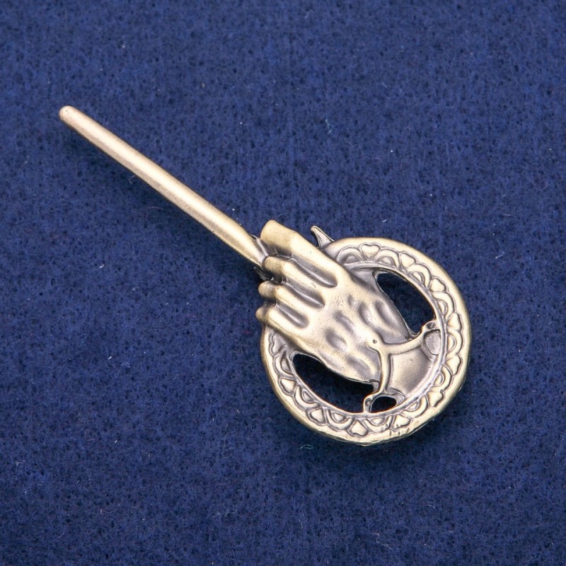 Brooch Pendant King’s Hand 31x71mm, bronze metal color