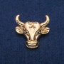 Brooch Head of a Bull, gold-toned metal, 34x35mm