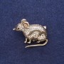 Brooch Rat 38x30mm yellow metal