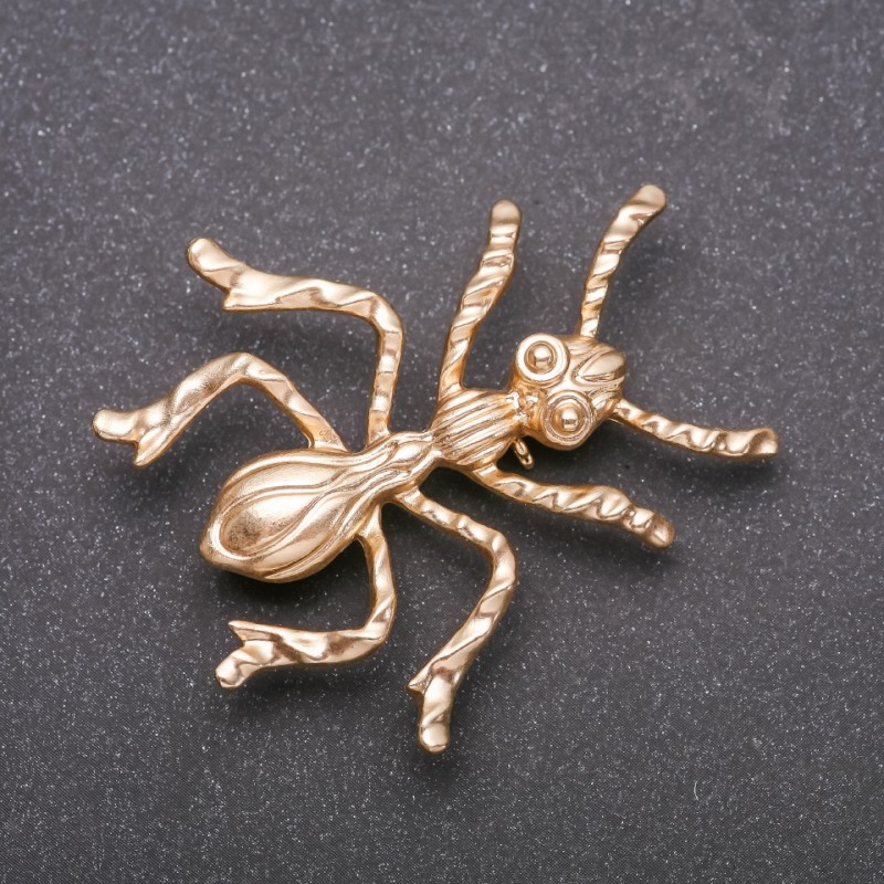 Brooch Ant Yellow Metal 50x45mm