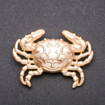 Brooch Royal Crab Yellow Metal 54x38mm