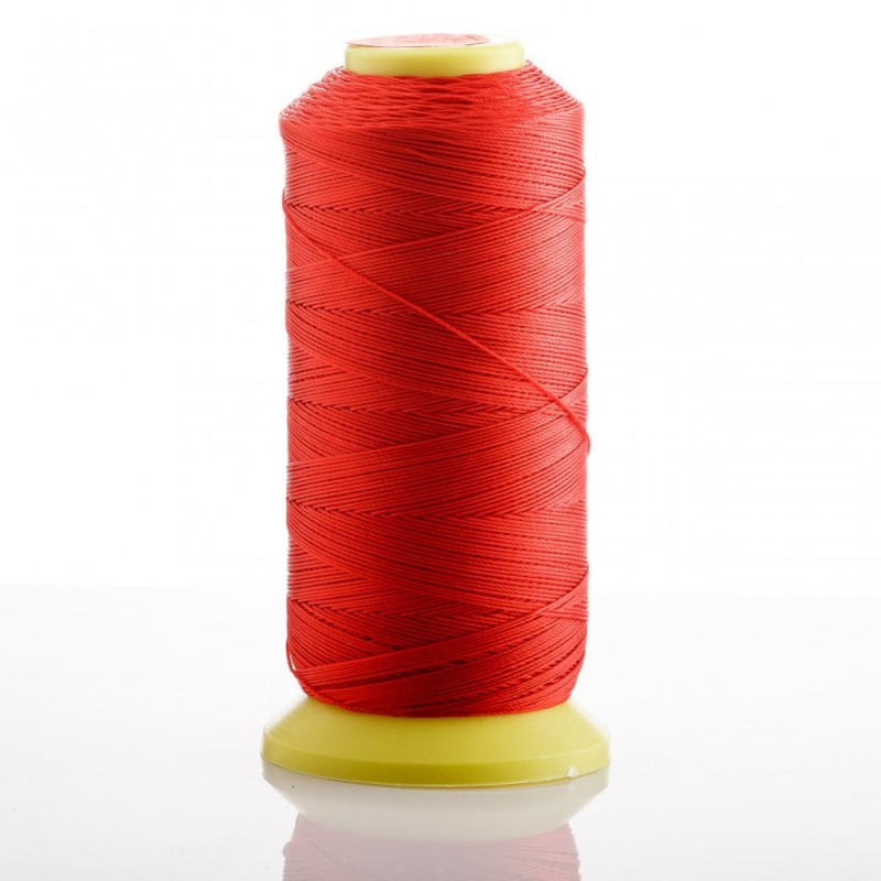 Red Capron Beading Thread, 0.6 mm diameter, embroidery-capron for crafts 500 m