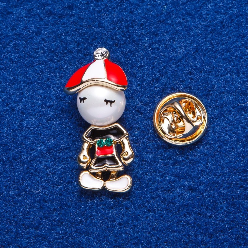 Tie-in Pin "Boy" in Gold-tone Metal 2.8x1.3 cm