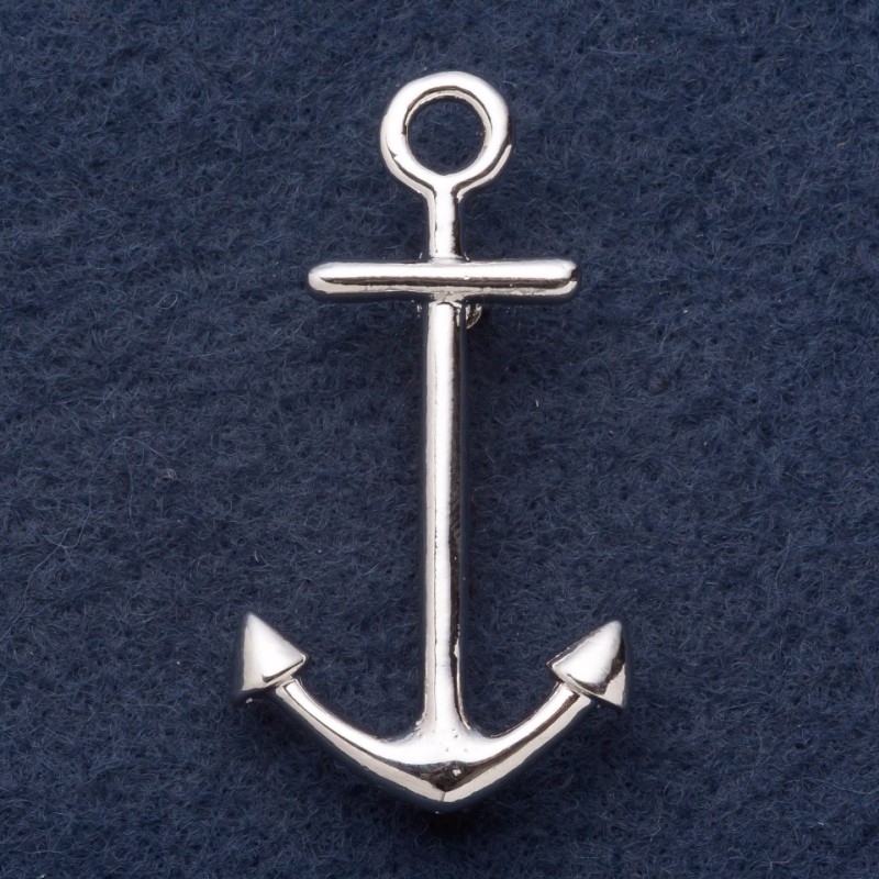 Brooch "Anchor" 5x2.5 cm, gray metal