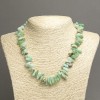 Chrysoprase Nugget Necklace "Needle", 15x5 mm chips, length 45 cm