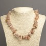 Necklace made of natural selenite chip "needle", diameter 15x5mm+-, length 45cm+-