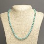 Necklace made of Imperial Jasper Turquoise (raw) smooth beads, 6mm diameter ±, length 45cm ±