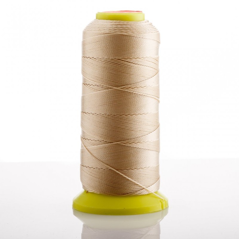 Thread Bobbin Beige, 0.9mm Diameter Nylon for Crafts, 300 m
