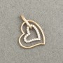 Xuping Pendant Gold Plating 18K Heart with White Crystals, 21x17 mm +
