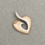 Xuping Pendant Gold-Plated 18K Heart with White Rhinestones, 20x15mm +