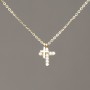 Xuping Chain with Lemon Plating, Pendant and White Rhinestones 12x9mm + -,  thickness 1mm + -, length 40-45cm +