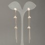 Earrings 'Stud' Xuping 18K Gold Plating with White Stones, length 45mm